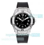 Swiss Grade one Replica Hublot Big Bang One Click HUB1710 watch 39mm Iced Out Black Dial